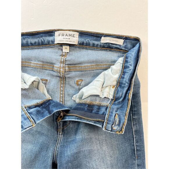 FRAME Le High Straight High Rise Roxton Super Stretch Size 25 StyleLHSTRE230 EUC - Picture 3 of 9